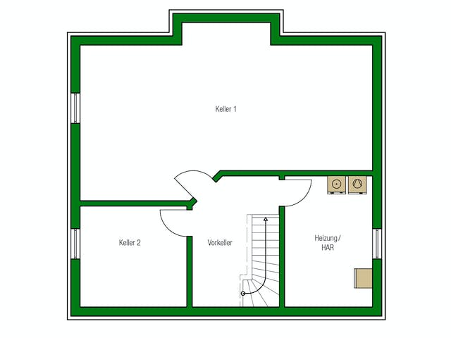 Massivhaus Verona von HELMA MASSIVHAUS Schlüsselfertig ab 376500€, Stadtvilla Grundriss 3