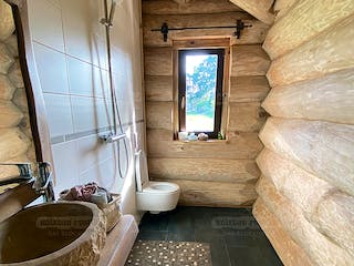 Blockhaus Blockhaus Ostsee von Holzbau rustikal - Blockhäuser Bausatzhaus ab 73756€, Pultdachhaus Innenansicht 2