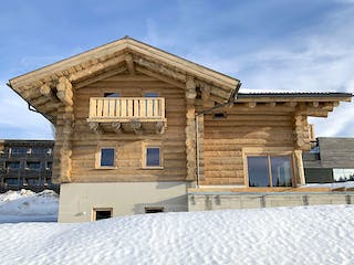 Blockhaus Blockhaus Schöneberg von Holzbau rustikal - Blockhäuser Bausatzhaus ab 254975€, Blockhaus Außenansicht 2