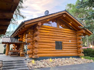 Blockhaus Blockhaus Zossen von Holzbau rustikal - Blockhäuser Bausatzhaus ab 121600€, Blockhaus Außenansicht 2