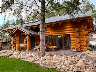 Blockhaus Blockhaus Zossen von Holzbau rustikal - Blockhäuser Bausatzhaus ab 121600€, Blockhaus Außenansicht 3