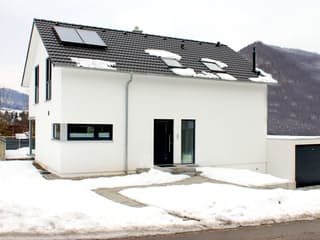 Fertighaus Homestory 114 von LEHNER HAUS Schlüsselfertig ab 396500€, Satteldach-Klassiker Außenansicht 5
