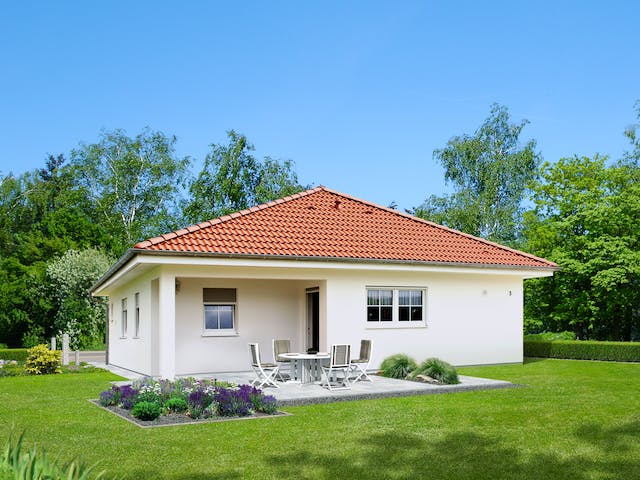 Fertighaus Homestory 221 von Lehner Haus Schlüsselfertig ab 240500€, Bungalow Außenansicht 1