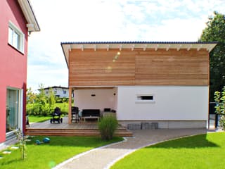 Fertighaus Homestory 256 von LEHNER HAUS Schlüsselfertig ab 747500€, Satteldach-Klassiker Außenansicht 3