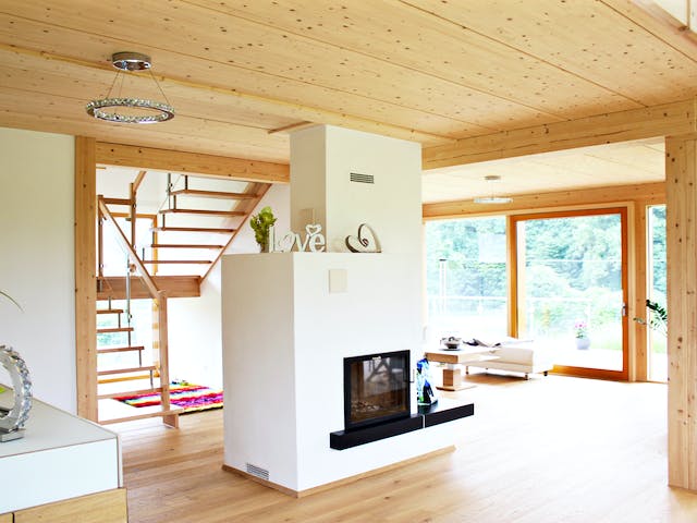 Fertighaus Homestory 308 von Lehner Haus Schlüsselfertig ab 538720€, Fachwerk Innenansicht 1