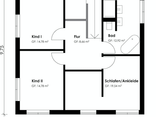 Fertighaus Homestory 309 von Lehner Haus Schlüsselfertig ab 355940€, Stadtvilla Grundriss 1