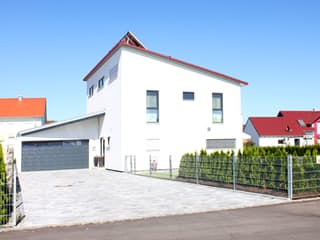 Fertighaus Homestory 43 von Lehner Haus Schlüsselfertig ab 455000€, Satteldach-Klassiker Außenansicht 5