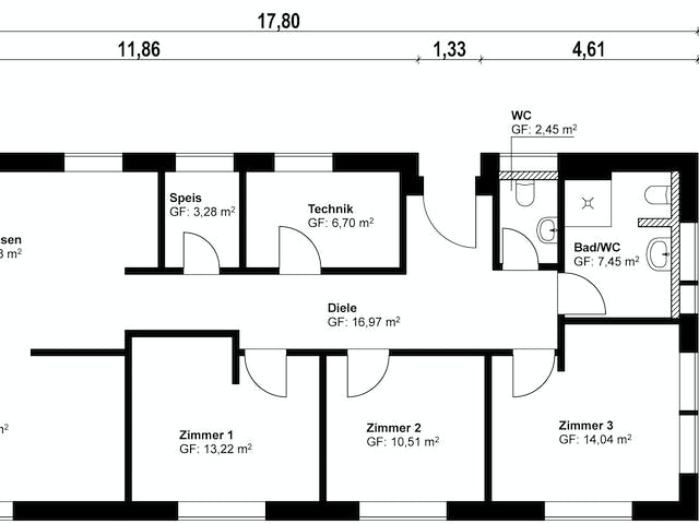 Fertighaus Homestory 381 von Lehner Haus, Bungalow Grundriss 1