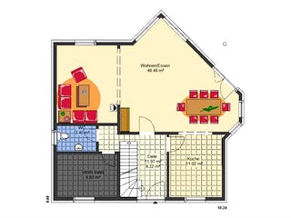 Massivhaus Susi III von HSE Massivhaus Schlüsselfertig ab 277940€, Satteldach-Klassiker Grundriss 1