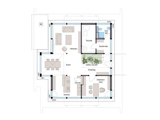 Fertighaus HUF Haus ART 4 Beispiel 6 von HUF HAUS, Fachwerk Grundriss 1