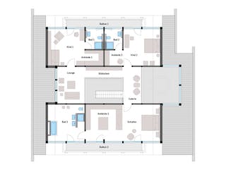 Fertighaus HUF Haus ART 6 Beispiel 7 von HUF HAUS, Fachwerk Grundriss 2