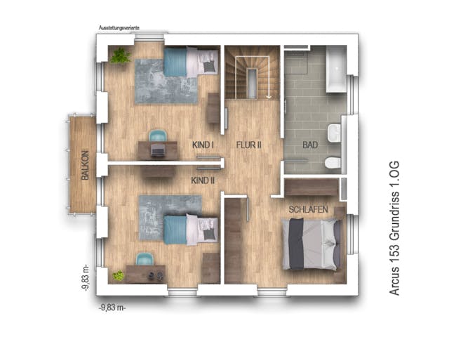 Massivhaus Arcus 153 von Heinz von Heiden Schlüsselfertig ab 341756.9€, Stadtvilla Grundriss 2