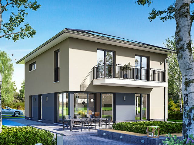 Massivhaus Arcus 152 von Heinz von Heiden Zentrale Schlüsselfertig ab 328275€, Stadtvilla Außenansicht 1