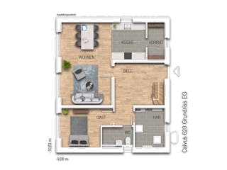 Massivhaus Calvus 620 von Heinz von Heiden Zentrale Schlüsselfertig ab 320889.9€, Satteldach-Klassiker Grundriss 1