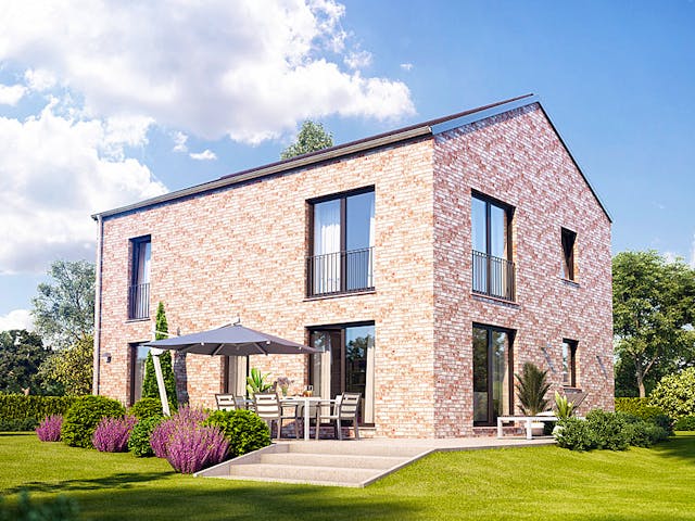 Massivhaus Calvus 633 von Heinz von Heiden Zentrale Schlüsselfertig ab 345267€, Satteldach-Klassiker Außenansicht 1 Massivhaus Calvus 633 von Heinz von Heiden Zentrale Schlüsselfertig ab 345267€, Satteldach-Klassiker Außenansicht 1