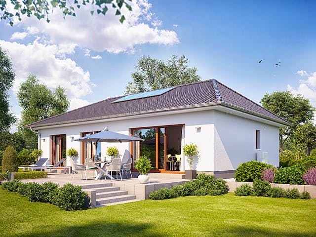 Massivhaus Cumulus 560 von Heinz von Heiden Zentrale Schlüsselfertig ab 252343€, Bungalow Außenansicht 1 Massivhaus Cumulus 560 von Heinz von Heiden Zentrale Schlüsselfertig ab 252343€, Bungalow Außenansicht 1
