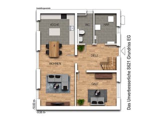 Massivhaus Das Unverbesserliche S621 von Heinz von Heiden Zentrale Schlüsselfertig ab 239840.0€, Grundriss 1