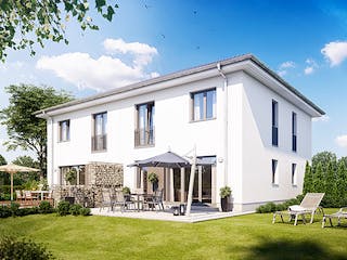 Massivhaus Doppelhaus Z554 von Heinz von Heiden Zentrale Schlüsselfertig ab 282583.2€, Stadtvilla Außenansicht 1