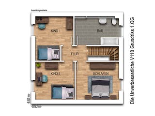 Massivhaus Die Unverbesserliche V110 von Heinz von Heiden Zentrale Schlüsselfertig ab 230019.7€, Stadtvilla Grundriss 2