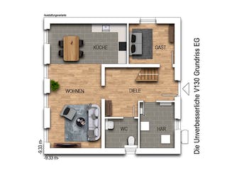 Massivhaus Die Unverbesserliche V130 von Heinz von Heiden Zentrale Schlüsselfertig ab 243053.9€, Stadtvilla Grundriss 1