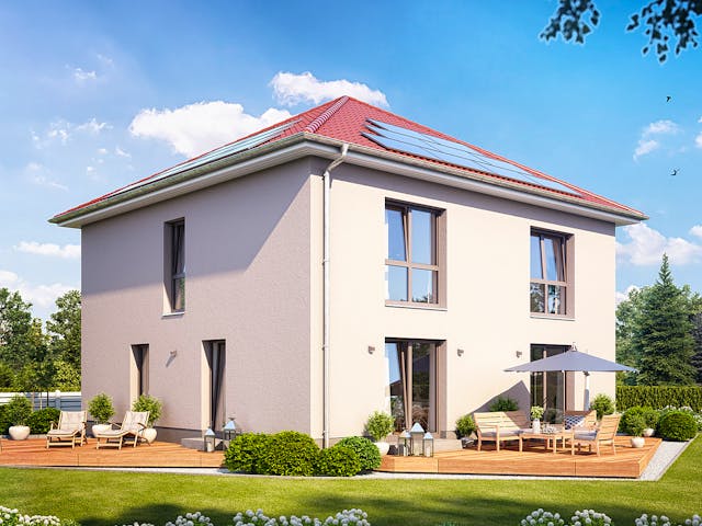 Massivhaus Arcus B1K von Heinz von Heiden Zentrale Schlüsselfertig ab 419592€, Stadtvilla Außenansicht 1