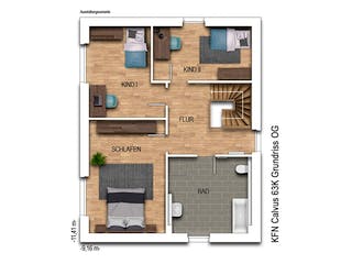 Massivhaus Calvus 63K von Heinz von Heiden Zentrale Schlüsselfertig ab 367692.3€, Satteldach-Klassiker Grundriss 2