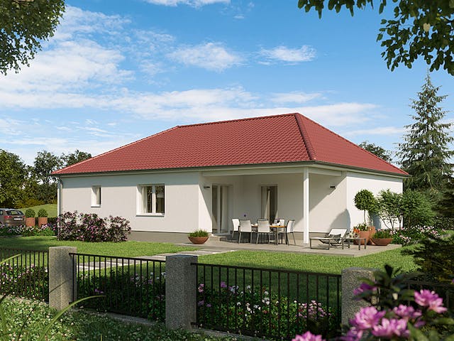 Massivhaus Der Unverbesserliche B960 von Heinz von Heiden Schlüsselfertig ab 213471€, Bungalow Außenansicht 1