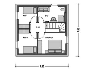 Massivhaus ELEGANZ 2090 von HVO Massivhaus Schlüsselfertig ab 306700€, Stadtvilla Grundriss 2