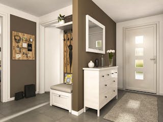 Massivhaus Bungalow 131 von Schmid-Haus Bausatzhaus ab 314800€, Bungalow Innenansicht 3