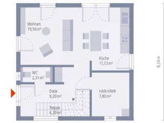 Fertighaus Design 8 von OKAL Haus Schlüsselfertig ab 460900€,  Innenansicht 1