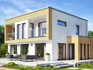 Fertighaus EVOLUTION 154 V5 von Bien-Zenker Schlüsselfertig ab 393491€,  Außenansicht 1