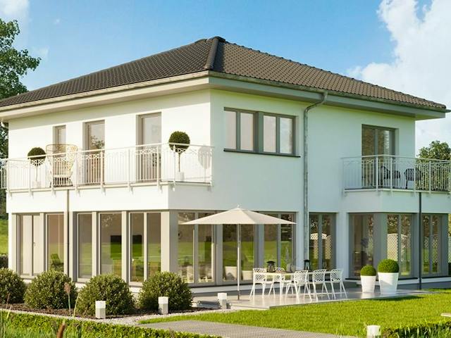 Fertighaus EVOLUTION 177 V4 von Bien-Zenker Schlüsselfertig ab 437855€, Stadtvilla Außenansicht 1