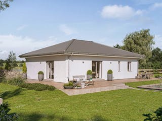 Fertighaus FamilyStyle 11.01 W von massa haus Ausbauhaus ab 138999€, Bungalow Außenansicht 1