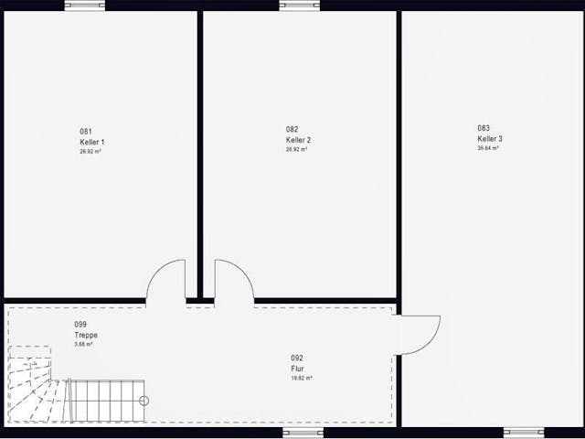 Fertighaus FamilyStyle 11.01 W von massa haus Ausbauhaus ab 138999€, Bungalow Innenansicht 3