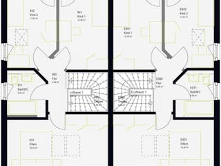 Fertighaus FamilyStyle 21.02 P von massa haus Ausbauhaus ab 194999€, Pultdachhaus Innenansicht 5