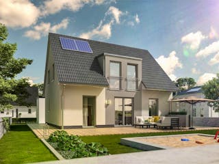 Massivhaus Flair 125 von Schmid-Haus Bausatzhaus ab 330000€,  Außenansicht 1