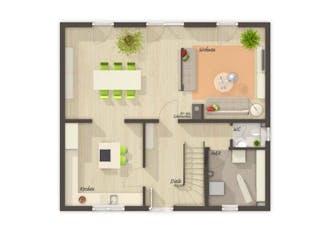 Massivhaus Flair 125 von Schmid-Haus Bausatzhaus ab 330000€,  Innenansicht 3