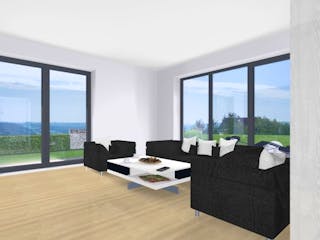 Massivhaus Hausidee "Bungalow 20" von BickelBau Massivhäuser, Bungalow Innenansicht 1