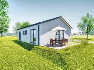 Fertighaus Jubiläumshaus Bungalow mit Satteldach von Holz & Dach Living Ausbauhaus ab 270000€, Bungalow Innenansicht 6