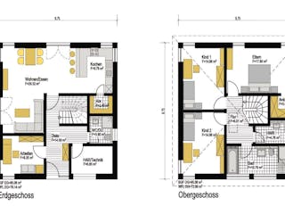 Fertighaus Jubiläumshaus Stadtvilla mit Flachdach von Holz & Dach Living Ausbauhaus ab 284499€, Stadtvilla Innenansicht 9