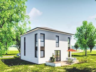 Fertighaus Jubiläumshaus Stadtvilla mit Zeltdach von Holz & Dach Living Ausbauhaus ab 284499€, Stadtvilla Innenansicht 6