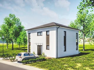 Fertighaus Jubiläumshaus Stadtvilla mit Zeltdach von Holz & Dach Living Ausbauhaus ab 284499€, Stadtvilla Innenansicht 7