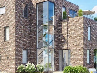 Massivhaus Mehrgenerationshaus 2 von GfG-Architektenhäuser, Außenansicht 1