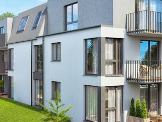 Massivhaus Mehrgenerationshaus von GfG-Architektenhäuser, Außenansicht 1