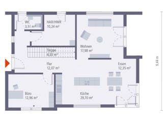 Fertighaus Musterhaus Baunatal von OKAL Haus Schlüsselfertig ab 573900€,  Innenansicht 9