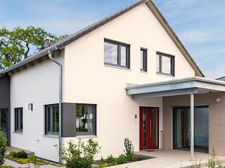 Fertighaus Variant 35-163 von Hanse Haus, Satteldach-Klassiker Außenansicht 1