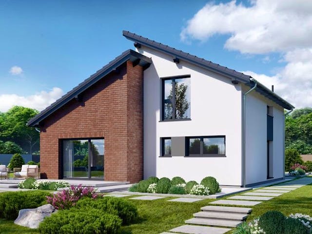 Fertighaus Perfect 135.1 von Danwood Schlüsselfertig ab 287600€, Pultdachhaus Innenansicht 1