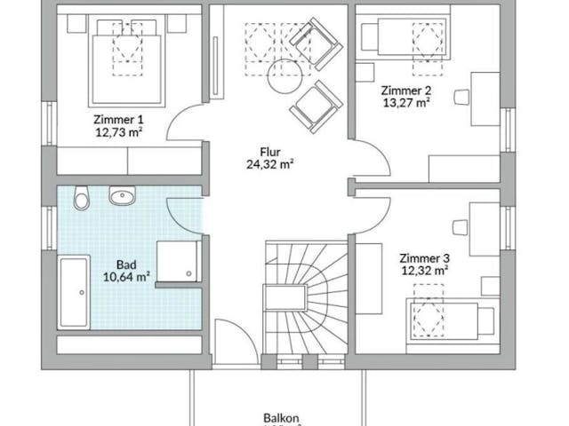 Fertighaus Point 154.10 von Danwood Schlüsselfertig ab 313000€, Satteldach-Klassiker Innenansicht 10