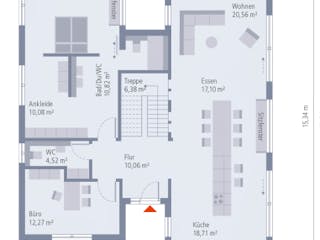 Fertighaus Pult 30 von OKAL Haus Schlüsselfertig ab 672900€,  Innenansicht 1