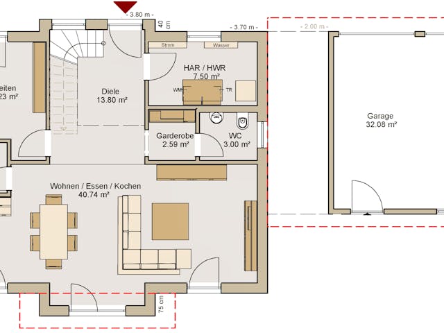 Fertighaus Stadtvilla 22-157 von BoHolz Haus Schlüsselfertig ab 413895€, Stadtvilla Innenansicht 4